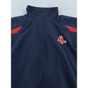 Boston Red Sox Windbreaker Jacket Mens 2XL Navy Blue MLB Full Zip Baseball Gear